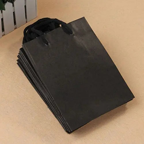 10x крафт бумажные пакеты подарочные черный пакет|bag bag|bag blackbags gift bag |