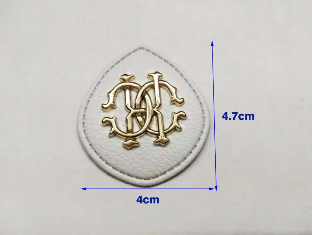 20 шт./лот черная/белая искусственная кожа Пришивные модные этикетки с