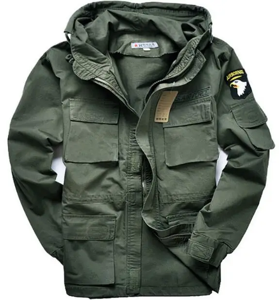 

Men 100% cotton can accept waist Military Fleece jackets 101 army air force bomber Pilot Coats Outdoor hiking camping jackets