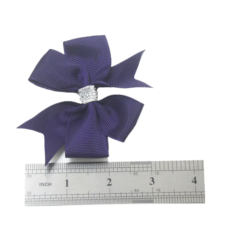 200 шт./лот Высокое Качество Аллигатор Шпилька с 3 ''блестками по центру Grosgrain