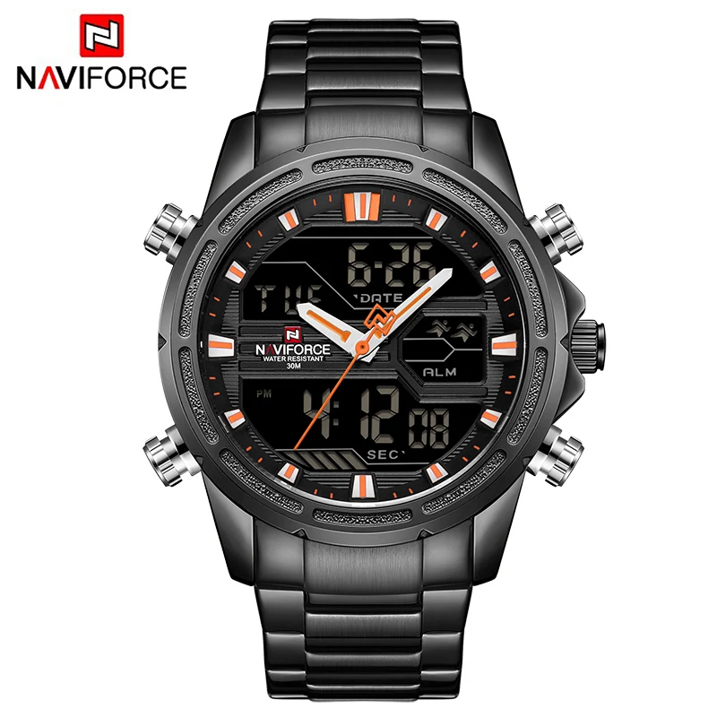 NAVIFORCE новые роскошные мужские спортивные кварцевые часы Мужские Аналоговые