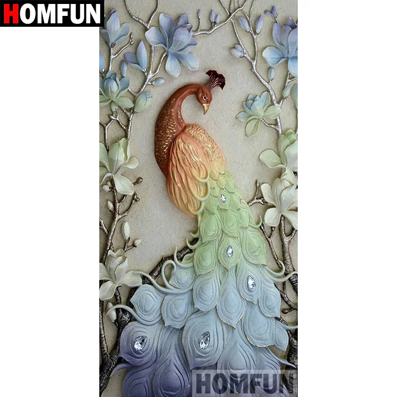 Алмазная 5D Вышивка сделай сам HOMFUN картина с квадратными/круглыми стразами