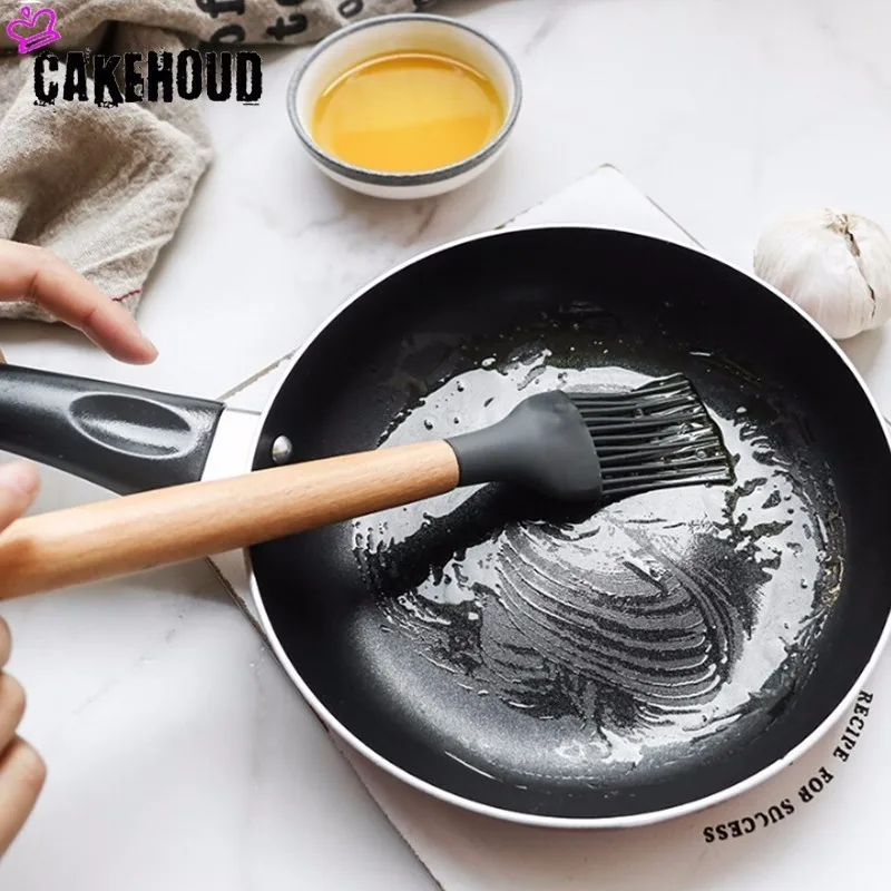 CAKEHOUD 9 шт набор деревянная ручка силикон кухонные принадлежности антипригарная