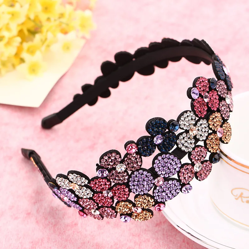 PJ. SDZM изысканный горный хрусталь ободки для волос женские цветок Кристалл