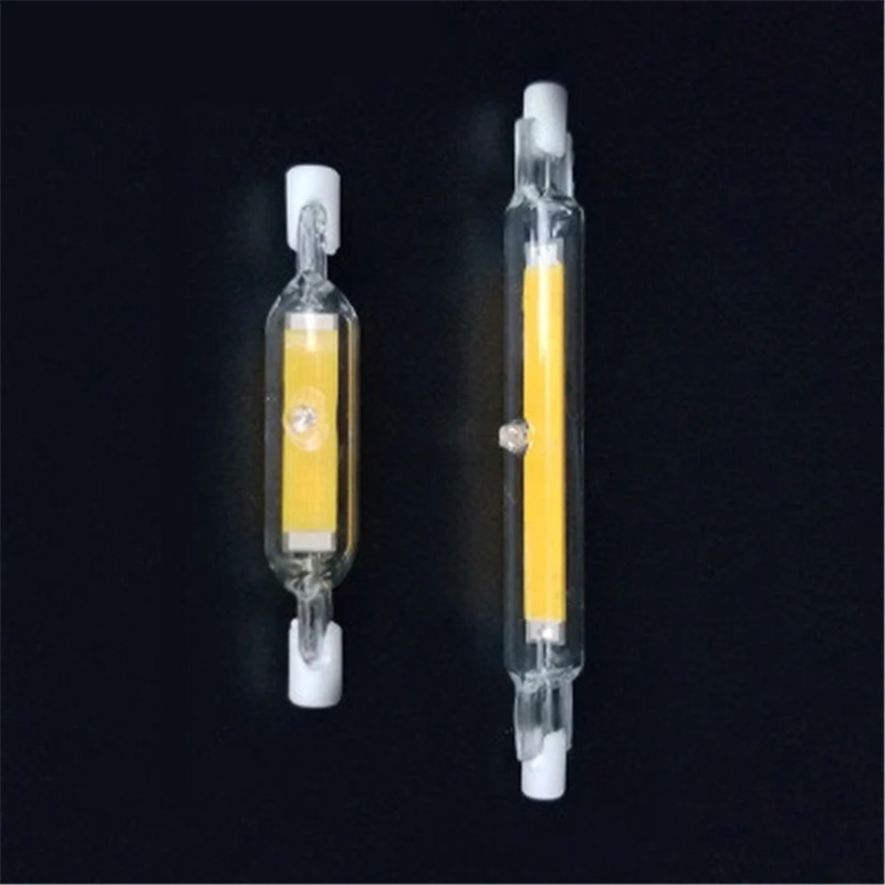 

10X LED R7S Glass Tube 118mm 78mm dimmable Instead of halogen lamp cob 110V/220V Energy saving powerful R7S led bulb
