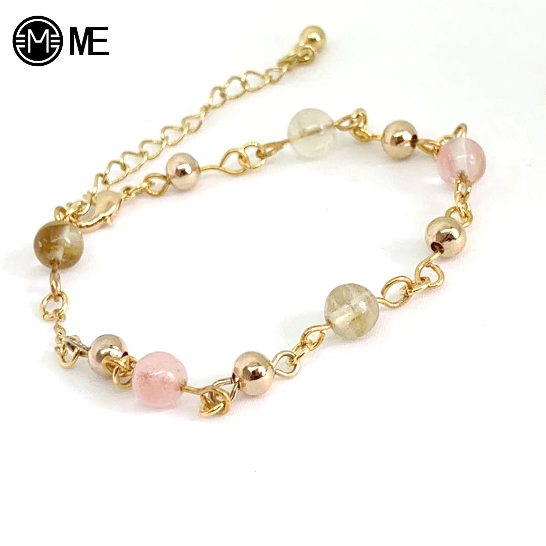 MIVE уникальный дизайн карамельных цветов турмалиновые бусины Золотой цвет