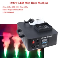 1500w mist haze machine 3 5l fog machine dmx512 smoke machine dj bar party show stage light profession led machine fogger