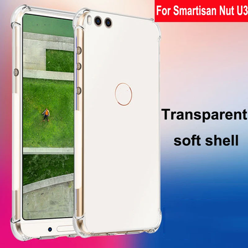 Чехол для Smartisan Nut U3, мягкий прозрачный чехол из ТПУ с подушкой безопасности, чехол для телефона s для Smartisan Nut U 3 NutU3, задняя крышка