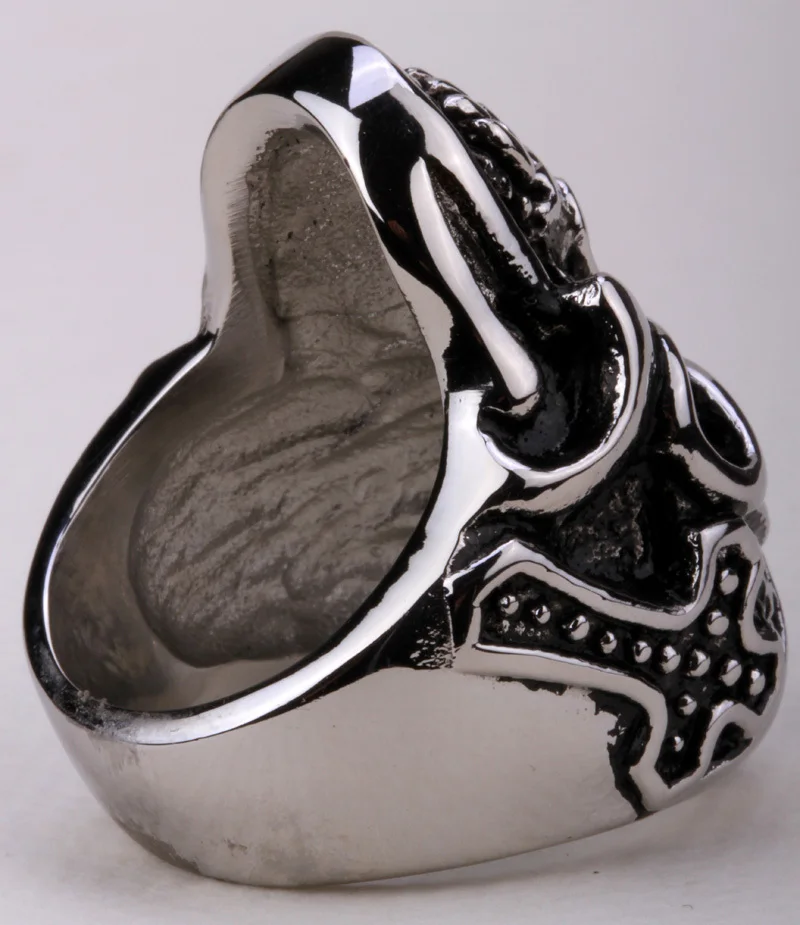 Череп большое кольцо для мужчин 316L нержавеющая сталь Байкер Панк ювелирные