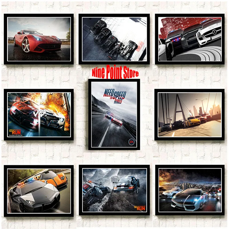 Игровой плакат Need For Speed автомобильное покрытие бумажный домашний Настенный