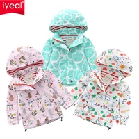 iyeal baby girls jacket 2020 autumn spring jacket for girls hooded coat kids outerwear for girls windbreaker children clothes