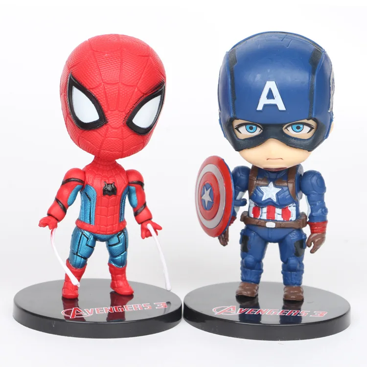 6 шт./компл. DC Лига Справедливости и Marvel мстители Супер Герои персонажи 10 см модель