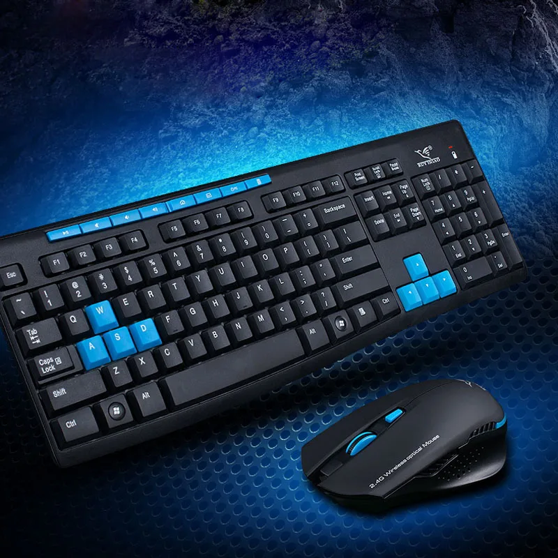 Новая 2 4G Беспроводная игровая клавиатура + мышь комбо для Ноутбуки и настольные
