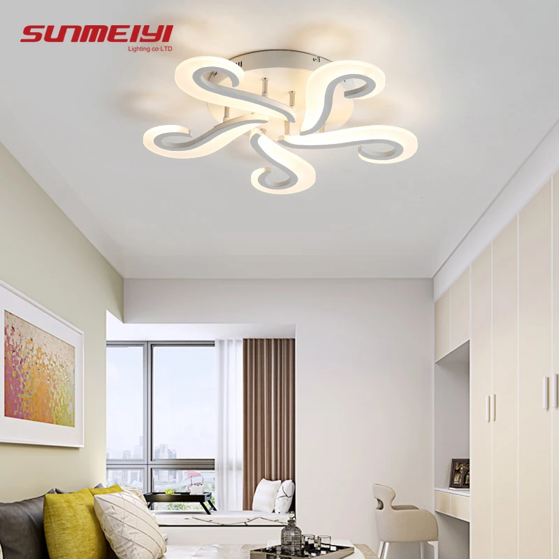 Современный светодиодный потолочный светильник с кристаллами для дома гостиной