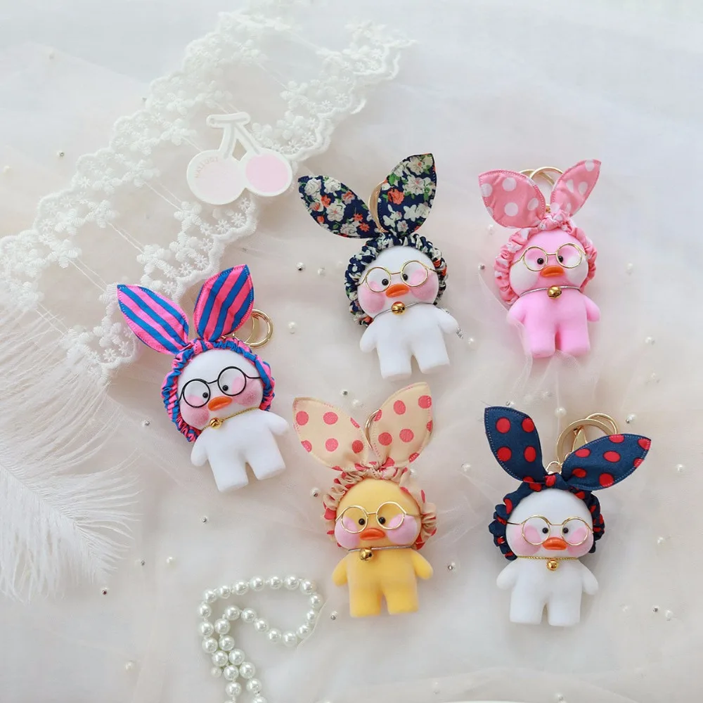 Милый брелок Lalafanfan Kawaii Cafe Mimi желтая утка экшн фигурка сумки декоративные игрушки