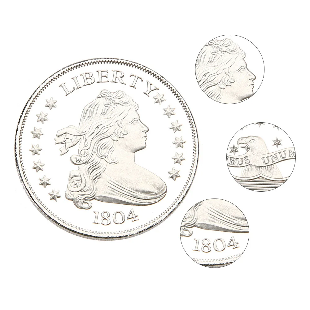 1804 американская Liberty Numismatics Серебряная иностранная памятная монета для сбора