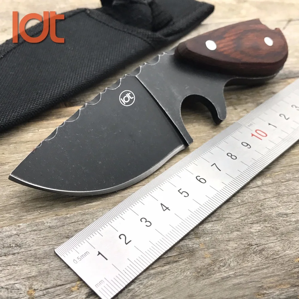 Нож с фиксированным лезвием LDT KW05 7Cr18Mov стальные карманные ножи деревянной ручкой