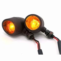 heavy duty motorcycle bullet turn signals blinker amber indicator lights lamp black