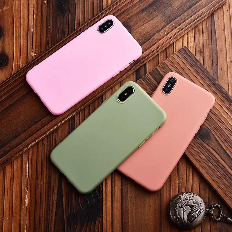 Матовый чехол карамельного цвета для iPhone 6s Plus 6 7 8 5 5s SE XS MAX X XR простой однотонный