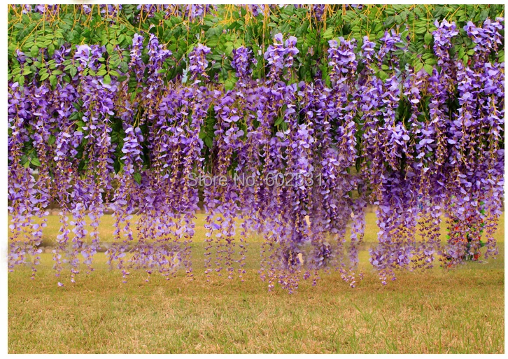 SPR Бесплатная доставка 100 см искусственный водостойкий цветок wisteri ротанговый