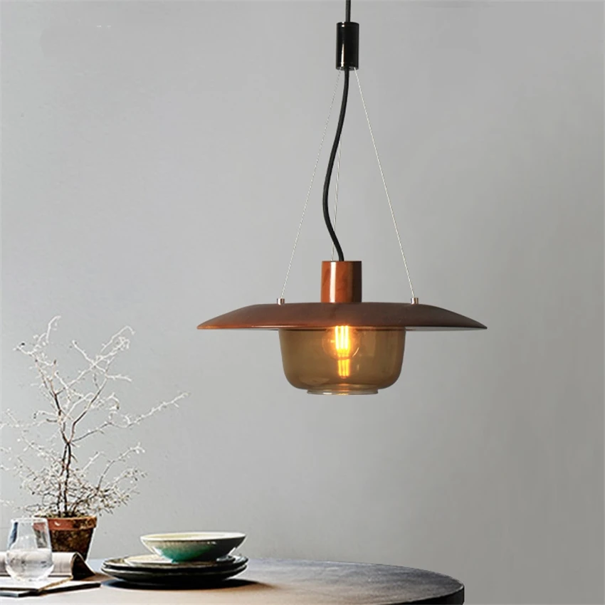 LED твердая деревянная шляпа для стакана подвесные светильники скандинавские