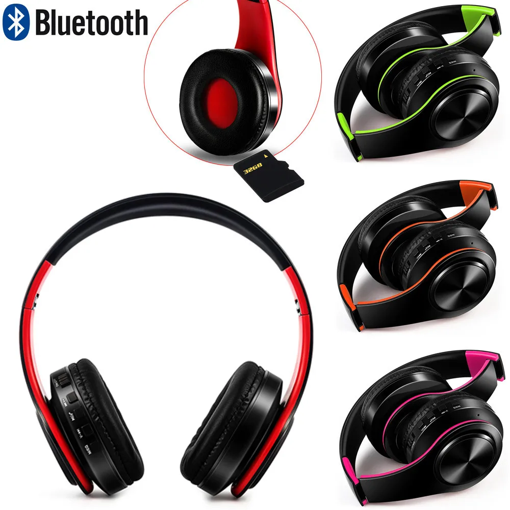 Беспроводная складная bluetooth гарнитура VOBERRY с микрофоном сабвуфер музыкальная для