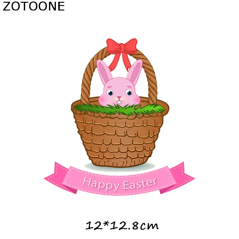 ZOTOONE Happy Easter утюжок на заплатках для одежды теплопередача аппликации моющиеся