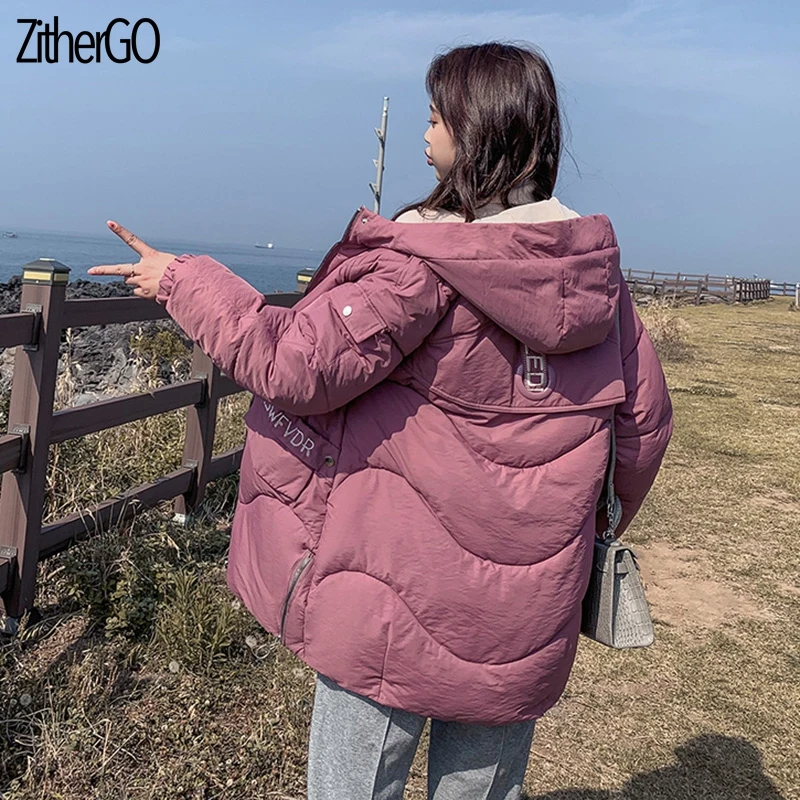 ZitherGo 2019 женское осенне зимнее теплое пальто женский студенческий городок стиль