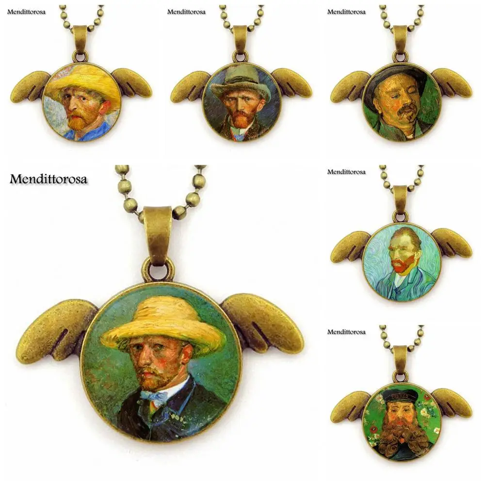 Модные ювелирные изделия кабошон стеклянные Бронзовые Крылья Ангела подвеска