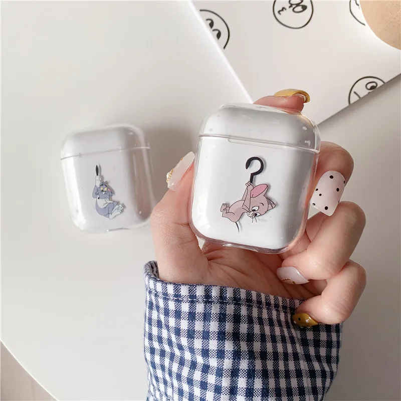 Чехол для AirPods с милым мультяшным рисунком для airpods, защитный прозрачный жесткий беспроводной чехол для наушников для iphone, чехол для наушников s