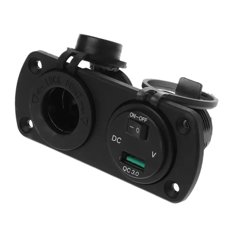 12В-24В переходник QC 3 0 USB для зарядки в машине светодиодный вольтметр с