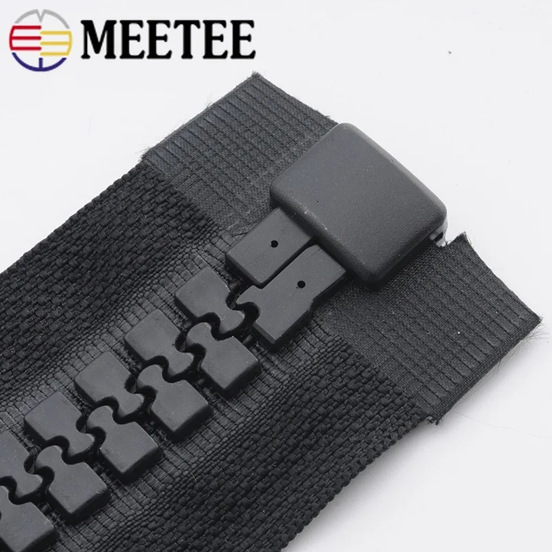 Meetee 20 # большие черные двойные слайдеры на молнии из смолы открытые для пуховой