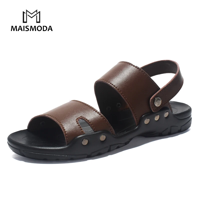 MAISMODA/летние мужские сандалии Повседневная обувь из спилка мягкие удобные