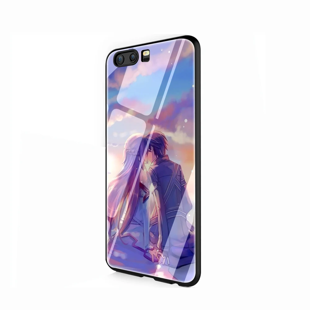 Sword Art Online SAO аниме чехол из закаленного стекла для телефона huawei P10 P20 P30 Y6 Y9 Honor 8X 7A pro 9 10 Lite mate 20 Lite - Цвет: G12