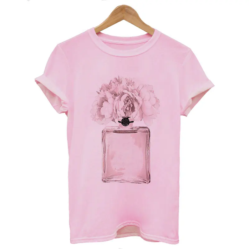Женская одежда 2019 новые летние Harajuku модные духи с цветочным принтом женская