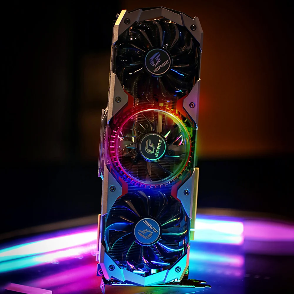 Красочная графическая карта GeForce RTX 2080 Advanced OC 256 Bit GDDR6 8G для Nvidia GPU игровая видеокарта GDDR6 8GB 6+ 8 pin