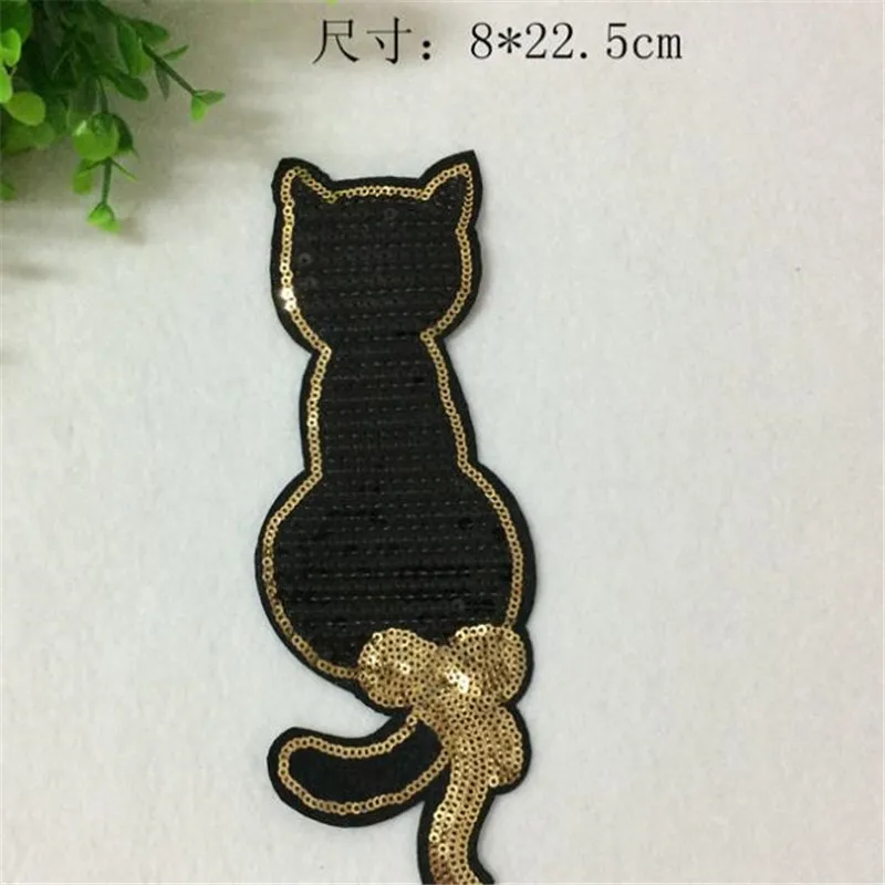 Мужская одежда для девочек с блестками и нашивками в виде животных 225 мм черная