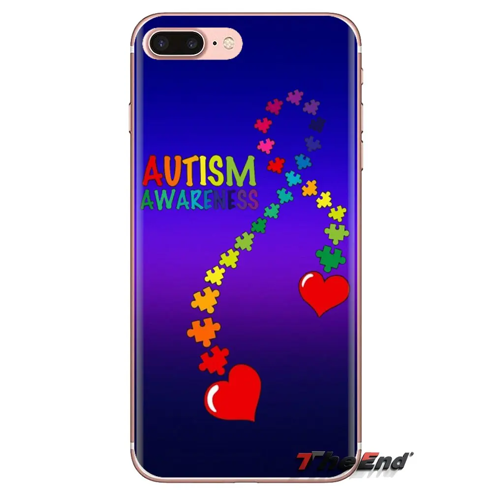 For Samsung Galaxy A3 A5 A7 A9 A8 Star A6 Plus 2018 2015 2016 2017 Puzzle National Autism Awareness Month Transparent Soft Cover |