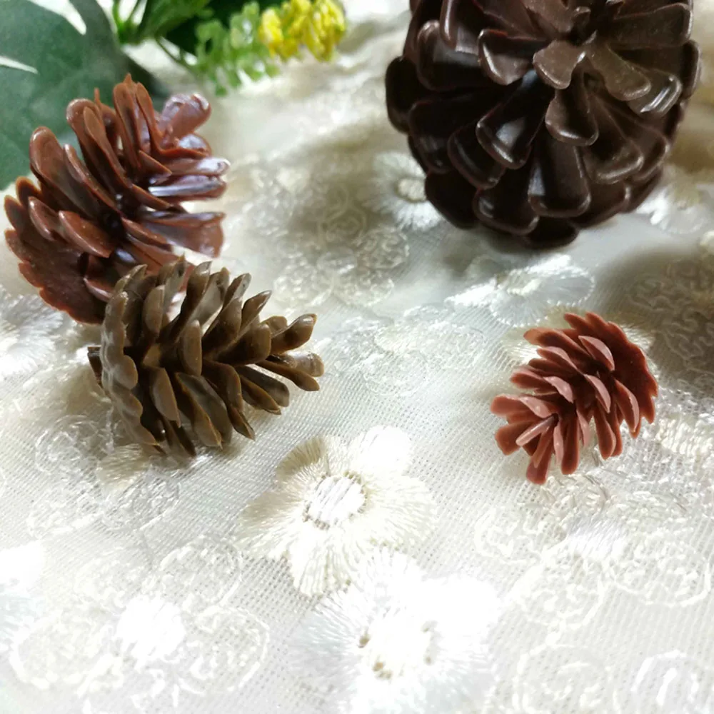 30 штук маленькие натуральные сосновые шишки объемные цветы для украшения
