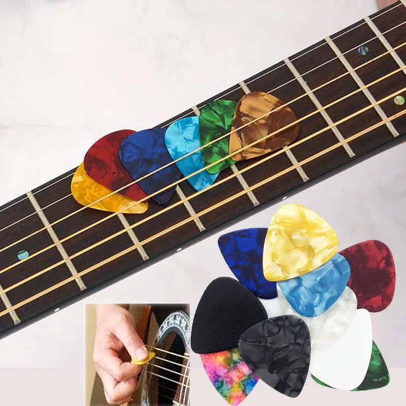 

50 Pcs Acoustic Guitar Picks Plectrum Celluloid Electric Guitar Pick Music Instrument Accessories 0.46mm 0.71mm 0.96mm