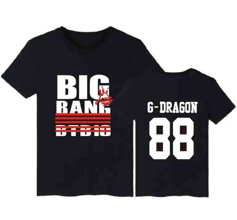 Kpop альбом BIGBANG Сделано Красный мешалка футболка с коротким рукавом О образным
