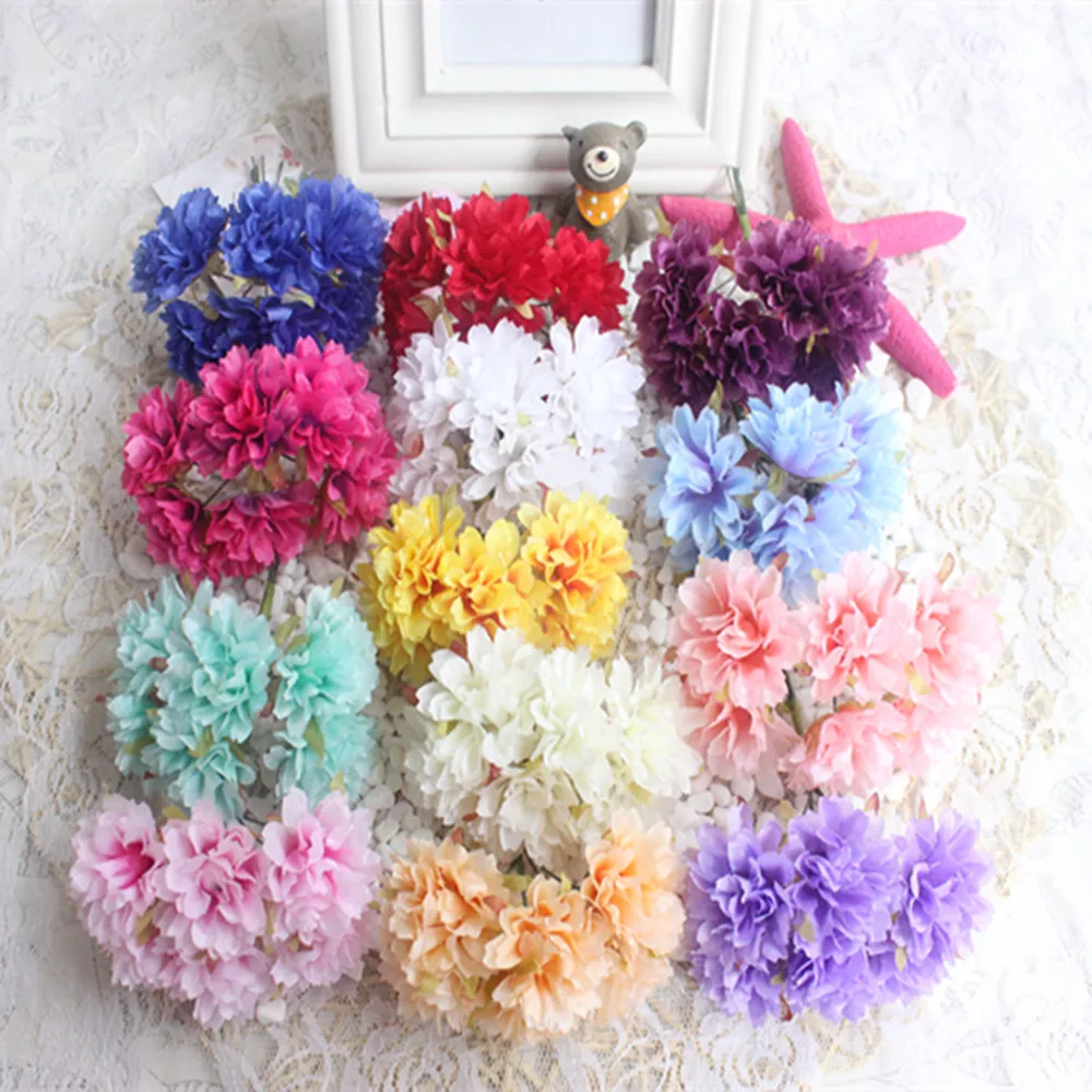 Бесплатная доставка 6 единиц Маргаритка из хризантемы искусственные цветы шелк