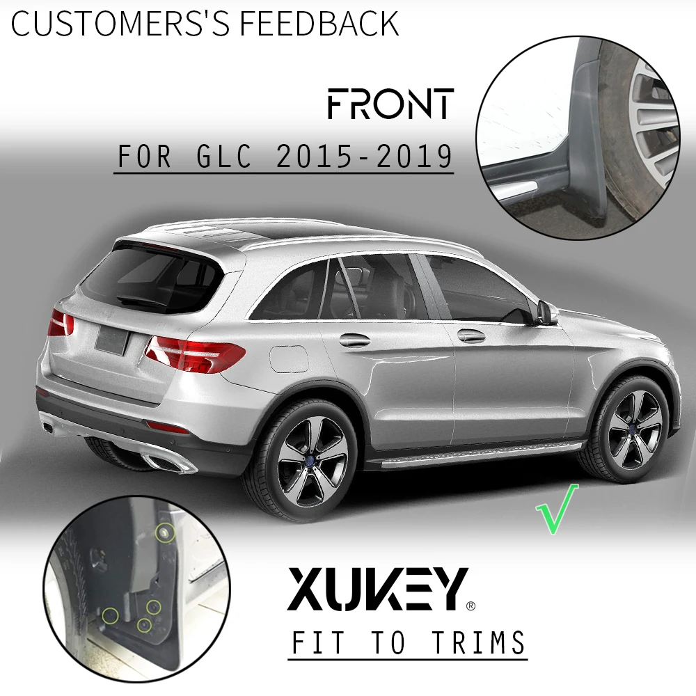 Автомобиль литой Брызговики для Mercedes Benz GLC класс X253 2016 2019 с Рабочий стол