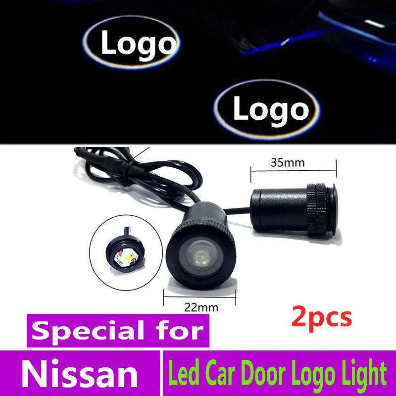 2 шт. светодиодный Двери Автомобиля светильник logo проектор для Nissan Qashqai J10 J11 X Trail t32