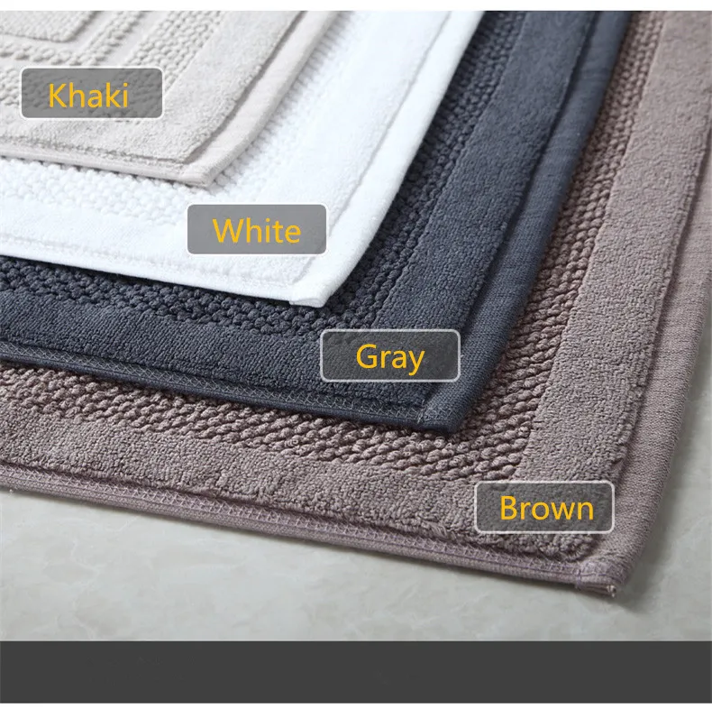 

Classic Solid Color Floor Carpet Cotton Bath Pad Foldable Anti-Slip Mats For Hotel Bedroom Bathroom Rugs Nordic Home Decoration