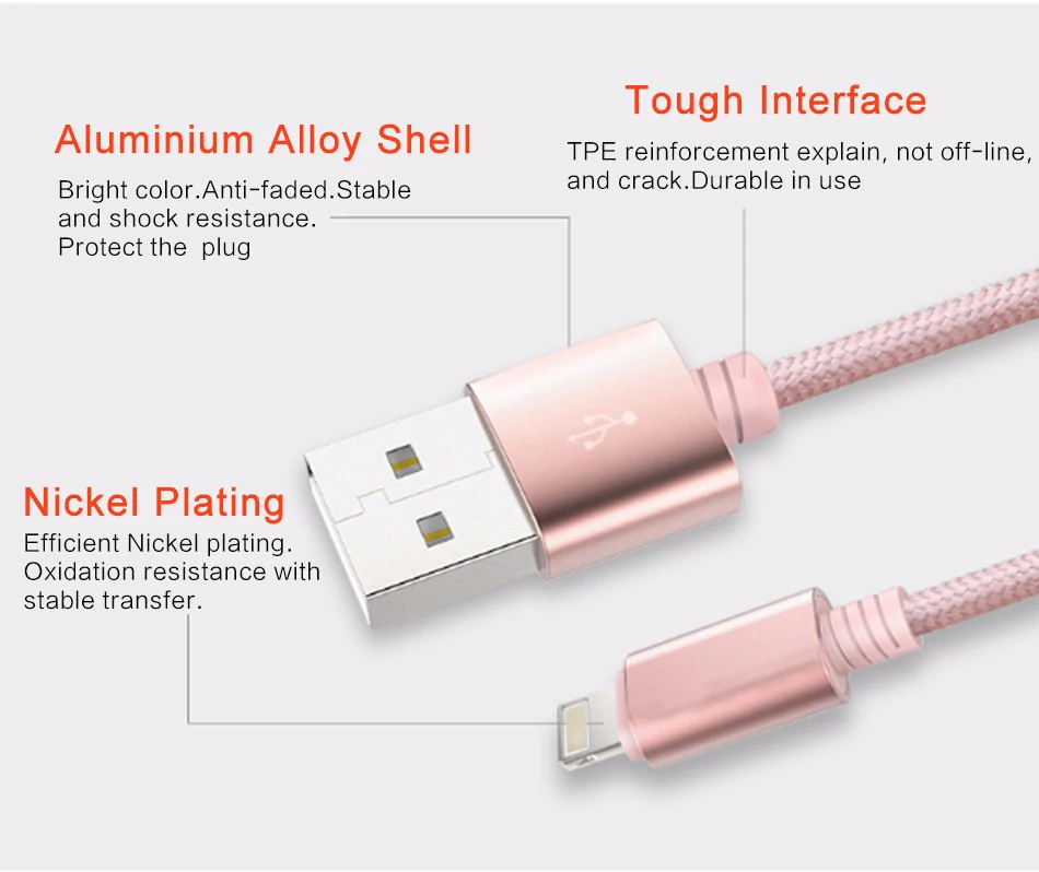 ROCK 3 в 1 USB кабель для iPhone/Micro/type C, многофункциональный зарядный кабель