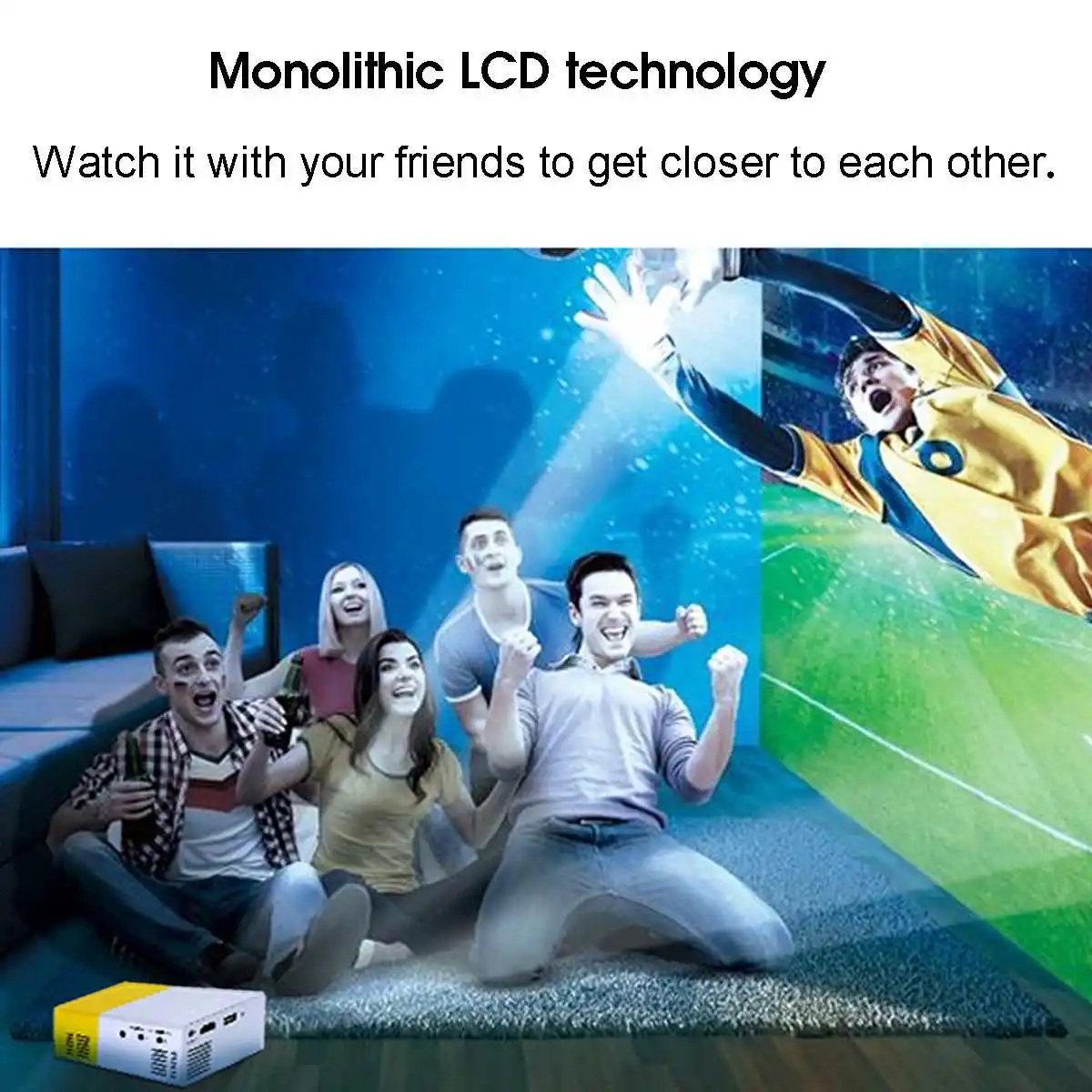 1080P портативный мини домашний кинотеатр Full HD проектор видео HDMI светодиодный проектор домашний кинотеатр проектор+ 100 ''экран проектора