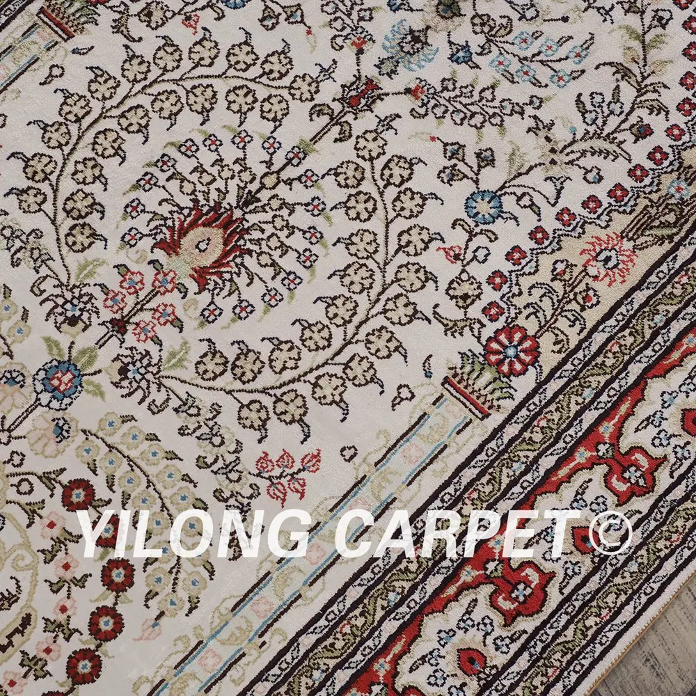 YILONG 3 'x 5' Hereke шелковый ковер ручной УЗЕЛКОВЫЙ специфический дизайн в восточном