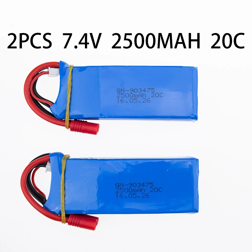 Lipo 2S Радиоуправляемый Дрон Syma X8C батарея 7 4 в 2500 мАч 2 шт. X8W для Wltoys V262 X8 вертолет