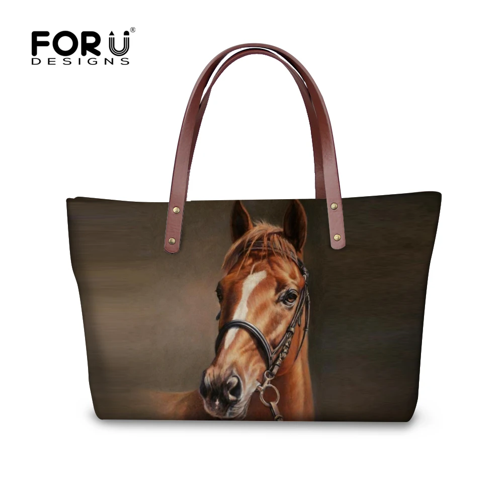 FORUDESIGNS 3D сумочки Crazy Horse для женщин повседневные дорожные большие сумки тоуты